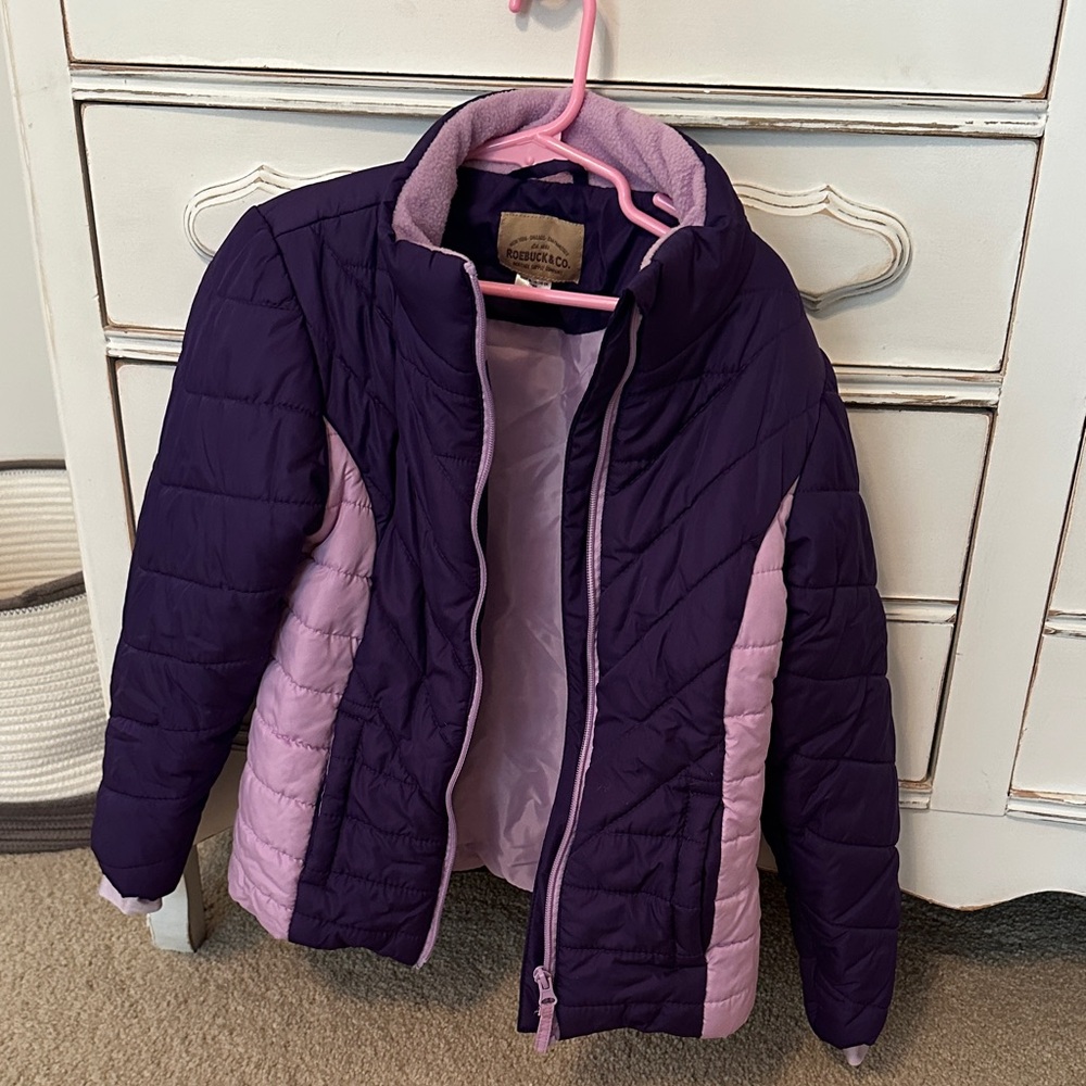 Cozy Kids Puffer Jacket in Purple and Pink